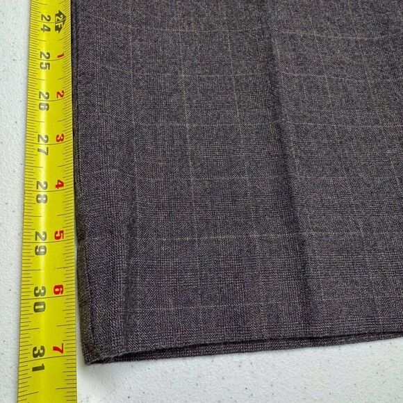 Banana Republic Dress Pants Men 34 Gray Windowpane Wool Slacks Office Work 34x31 - Picture 15 of 16